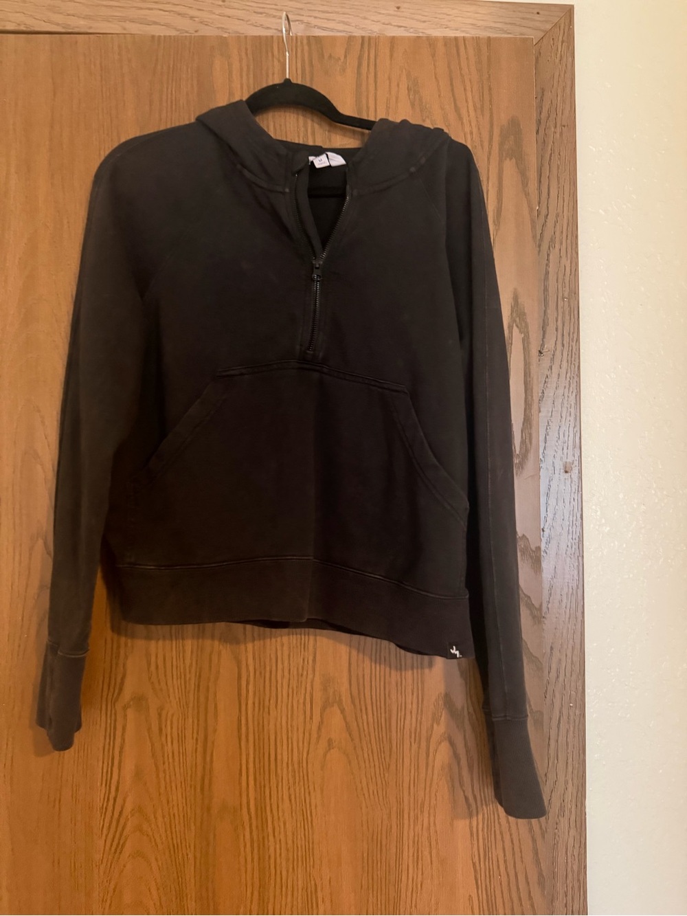 JoyLab Black Half-Zip Hoodie Sweater